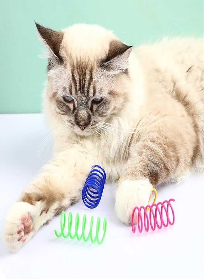 Labriciyon 12Pcs Cat Toys for Bored Indoor Adult Cats Spiral Spring Interactive Bite Resistant Training Coil Spiral Springs for Swatting Springs Toy Unique Cat Toys - Image 2